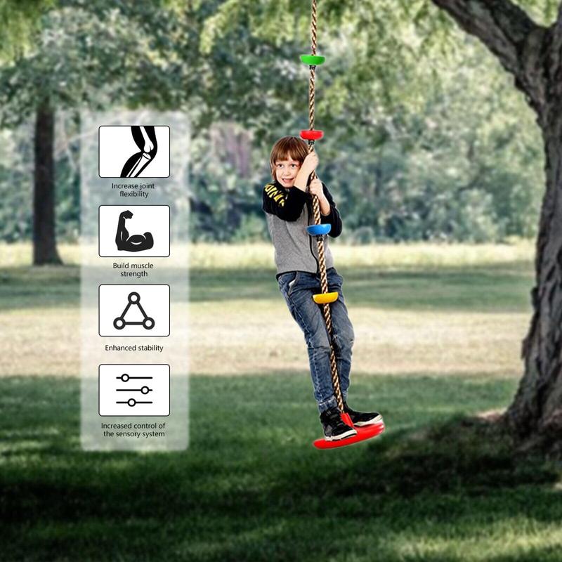 HYGRAD Outdoor Kids Climbing Rope Kids Garden Rope Climbing Activity Toy Climbing Rope Tree Houses Climbing Activities Fun Outdoor Kids Play Equipment (Climbing Rope) 8