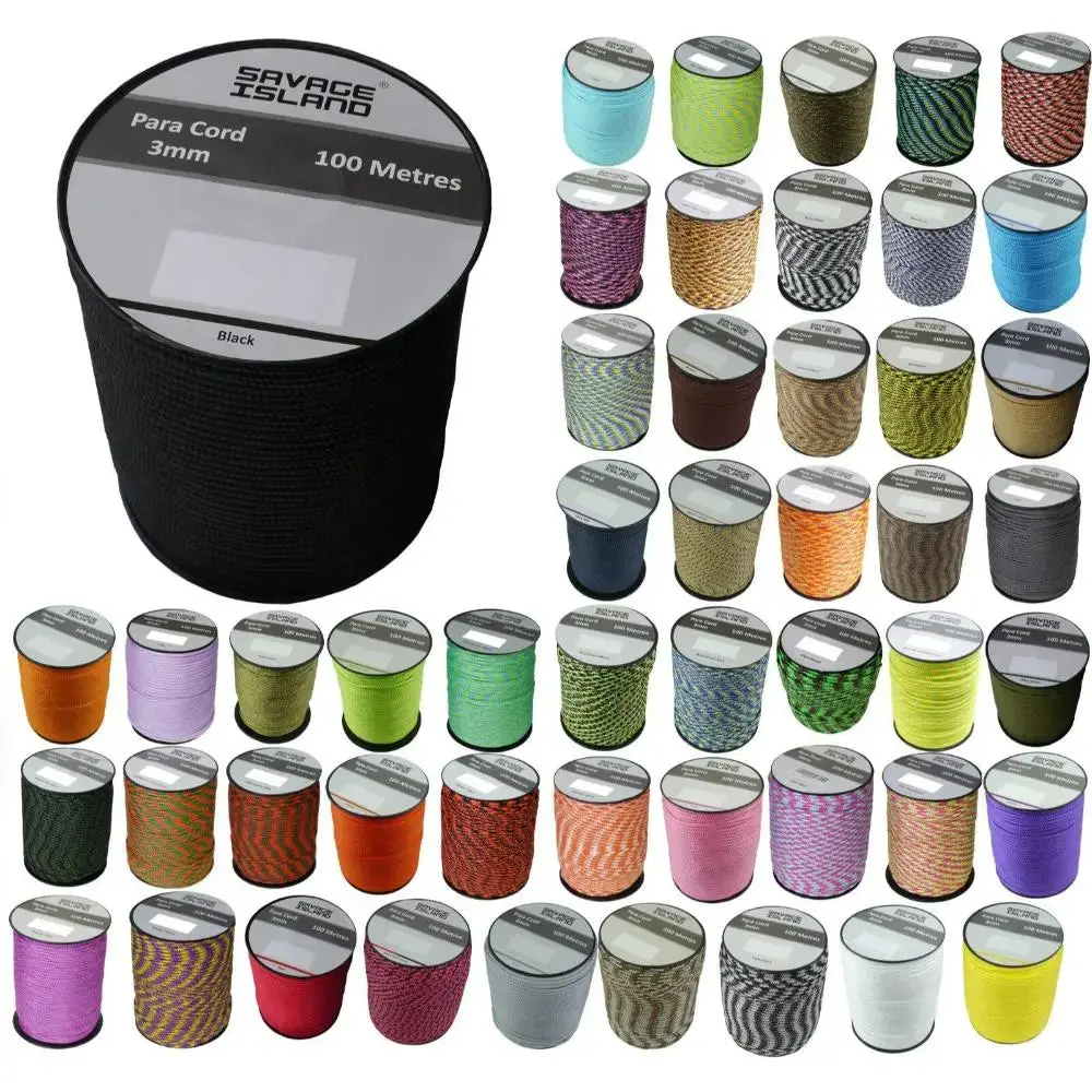 Savage Island 100m Paracord Reel - Various colours available rope