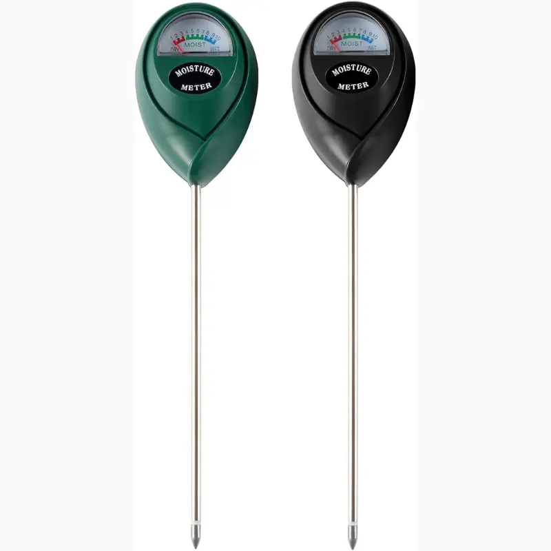 2 Packs Soil Moisture Meter, Plant Water Meter Moisture Meter for House Plants, Soil Tester Test Kit Soil Hygrometer Sensor for Garden Lawn Farm Indoor&Outdoor Use, No Battery Required (Black&Green) 0