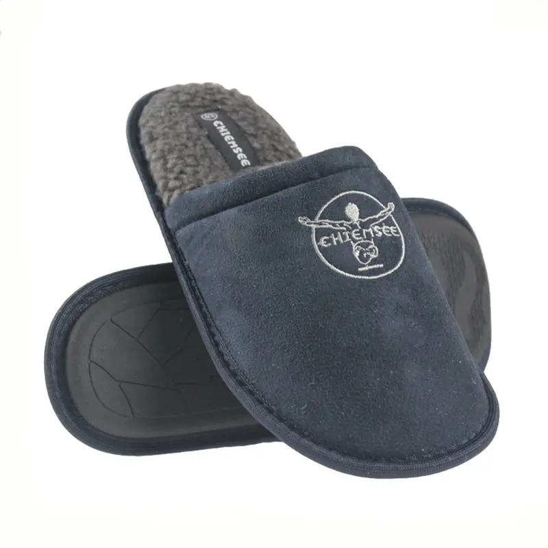 MENS SLIPPERS WINTER WARM FLEECED MULES LINED COSY MEMORY FOAM INDOOR SLIP ON SHOES QUALITY LIGHTWEIGHT COMFORT COMFY PADDED SLIP ON 5