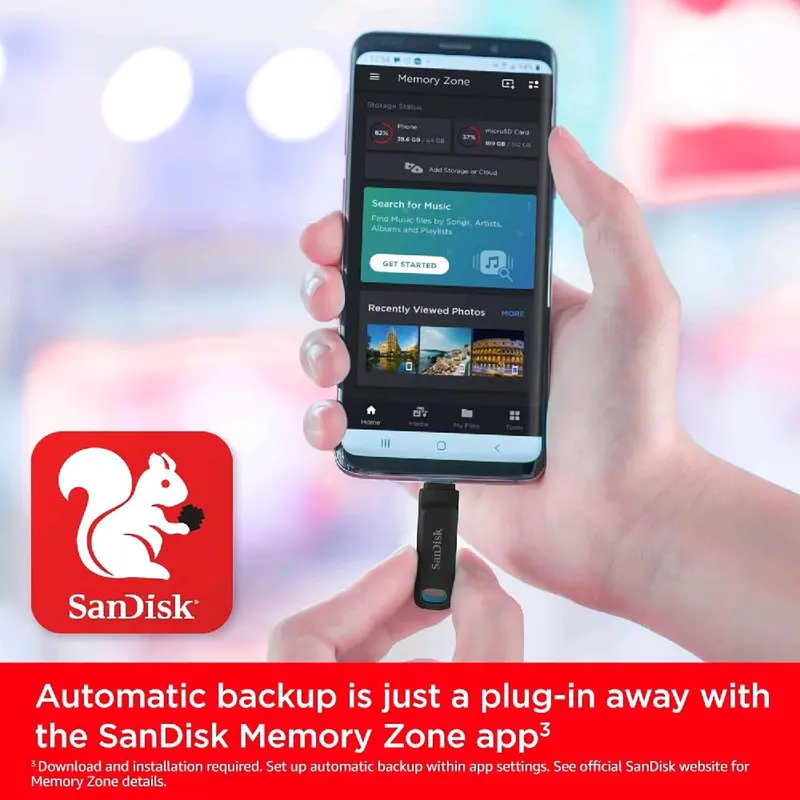 SanDisk 128GB Ultra Dual Drive Go USB Type-C Flash Drive, up to 400 MB/s, with reversible USB Type-C and USB Type-A connectors, for smartphones, tablets, Macs and computers, Black 3