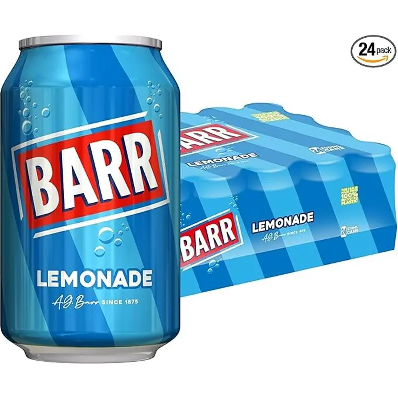 Shop 24 Pack Perfect Lemonade, Lemon Flavored Fizzy Drink - 24 x 330ml Cans, Refreshing & Sweet Beverage Tangy