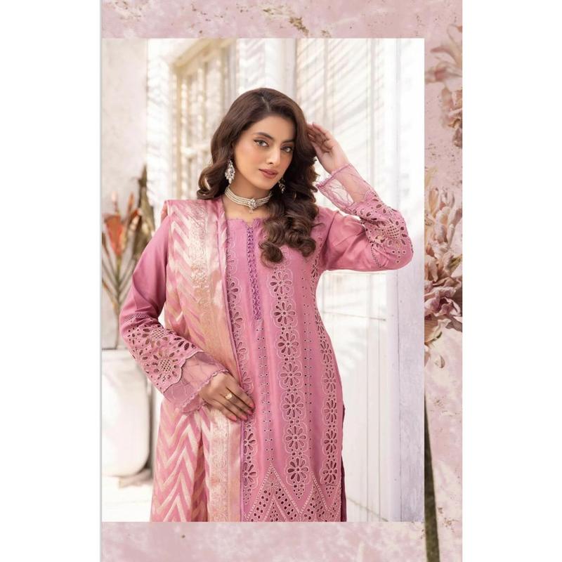 SIMRANS ‘IVY’ | Embroidered Chikankari Mother & Daughter Readymade | SM562 (Pink) 2