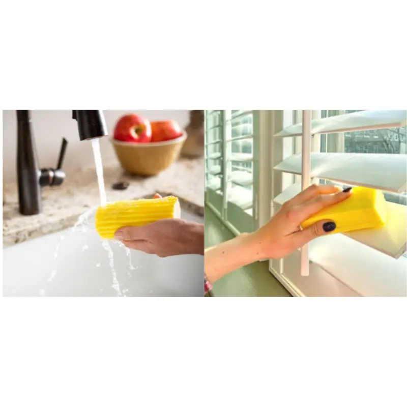Damp Duster, Magical Dust Cleaning Sponge, Dusters for Cleaning, Venetian & Wooden Blinds Cleaner, Vents, Radiator, Skirting Boards, Mirrors, Dust Brush Tools, Home Gadgets, Light Blue 4