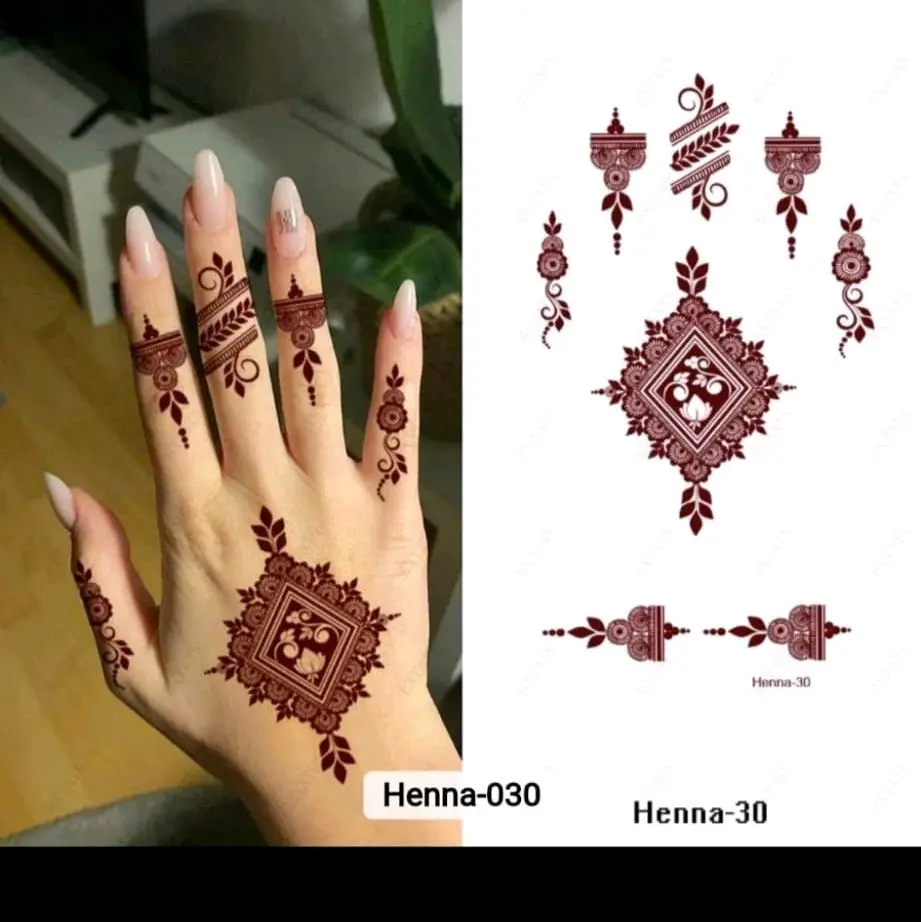 Henna Tattoos Stickers for Hands