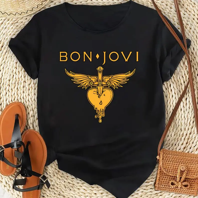 90s Vintage Logo Bon Jovi Band T-shirt, Bon Jovi Graphic Shirt, Bon Jovi Rock Shirt, Bon Jovi Merch, Bon Jovi Shirt Fan Gifts, Bon Jovi Tour