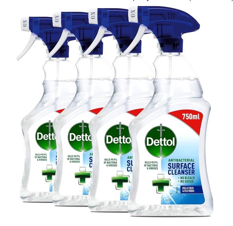 Product Introduction of Dettol 4*750ml Antibacterial Multi Surface Cleaning Spray 2