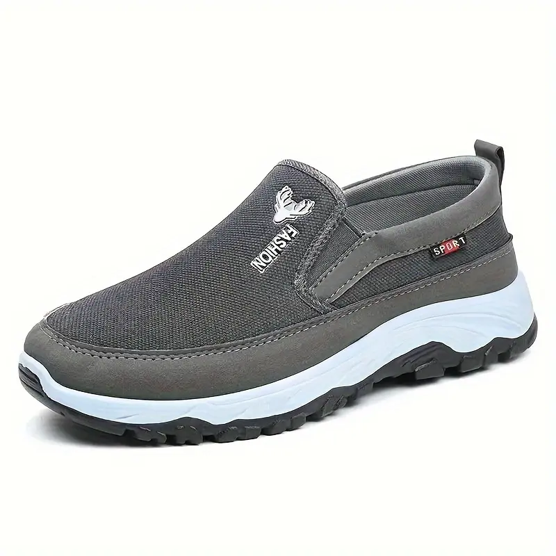 Men's Trendy Slip On Loafer Shoes, Comfy Non Slip Durable Breathable Walking Shoes For Men's Outdoor Activities 1