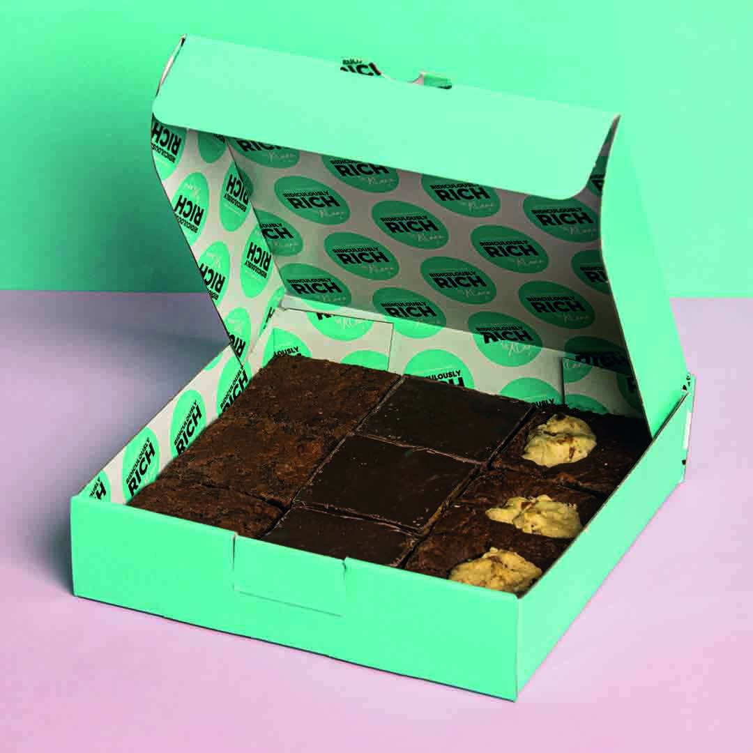 The Ridiculously Rich Brownie Box - 9 or 15 Slice