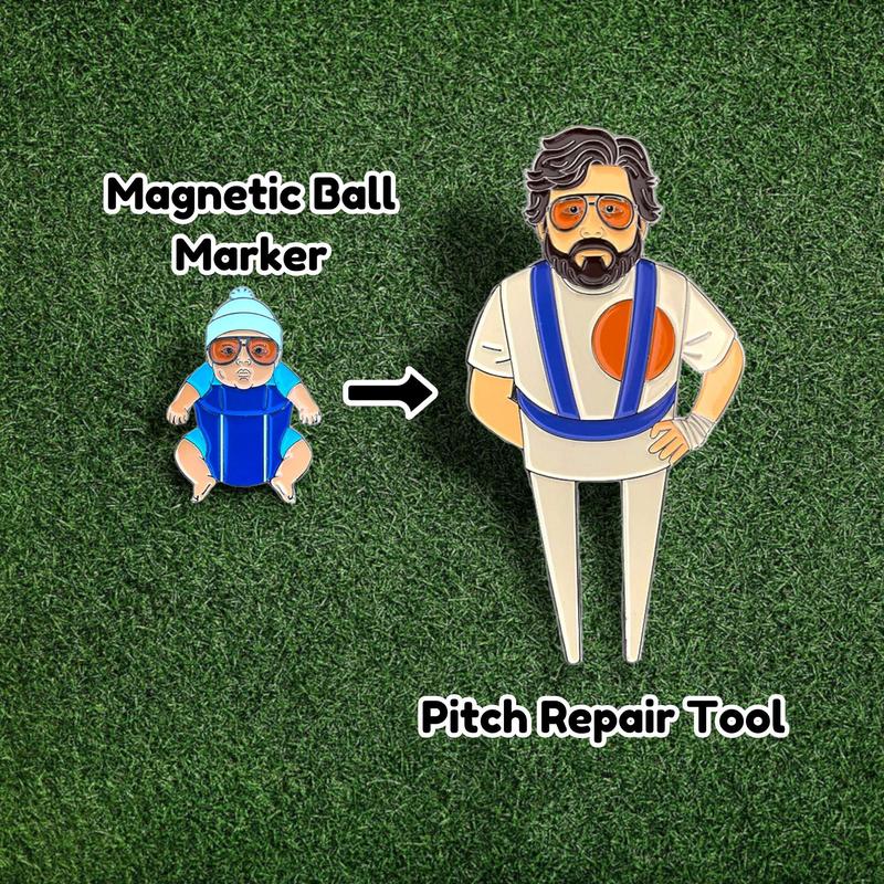 Divot/Pitch Repair Tool and Ball Marker Set - Alan & Baby Carlos 1