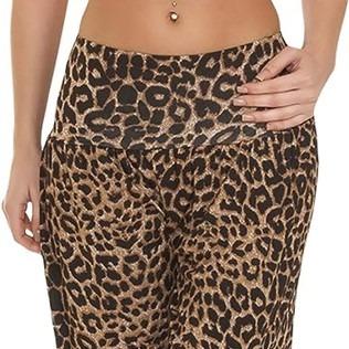 Women Printed Leopard Army Elasticated Plus Hareem Trouser 1