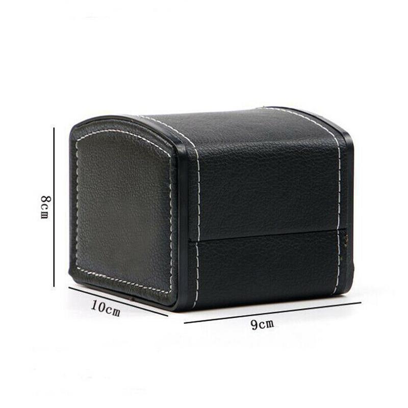 1 Pcs High Quality Single Watch Case, PU Leather Watch Travel Case with Removable Cushion, Jewelry Storage Case Organizer Portable Square Watch Box 1