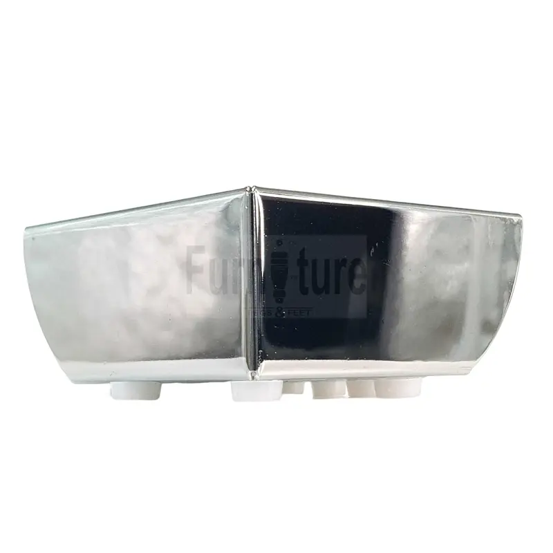4 Chrome Furniture Legs Metal Feet 50mm High Sofa Chair Cabinets Stools Beds 2