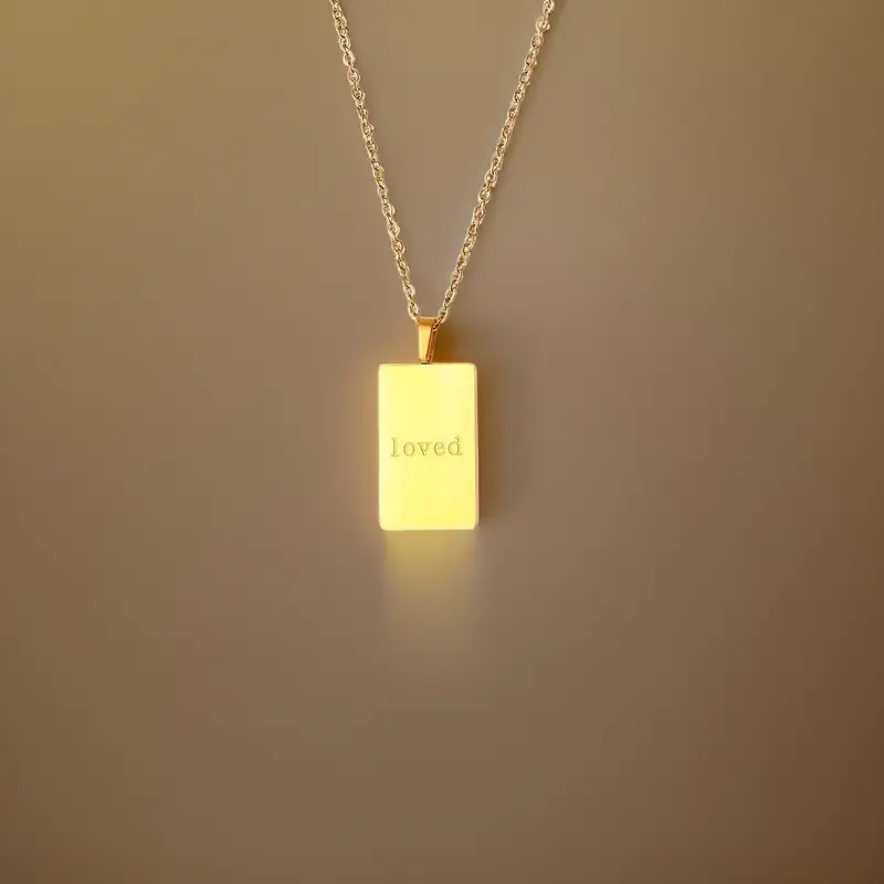 Demeter Feel Good Square Pendants / 18K Gold Plated 4