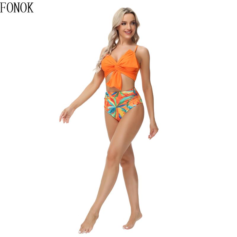 Women's Swimwear,2025 Summer New Seaside Vacation Bikini Set,  Bow Element Underwear Set 7