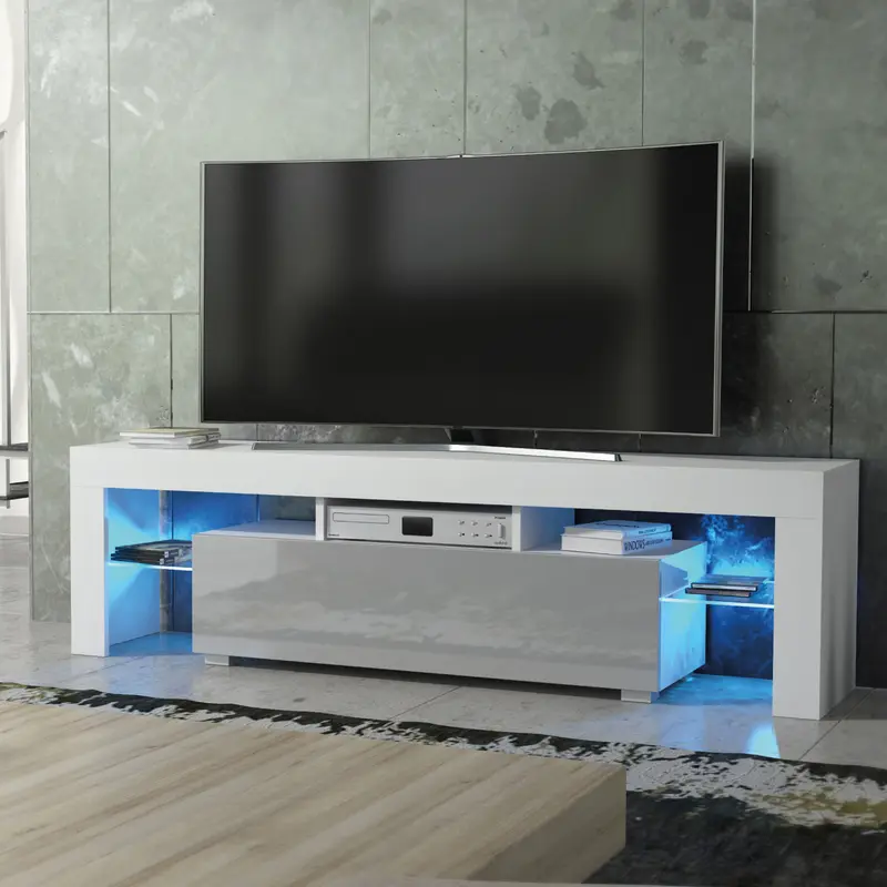 Aria TV Unit 160cm with High Gloss Doors and LED Lighting - Creative Furniture 4