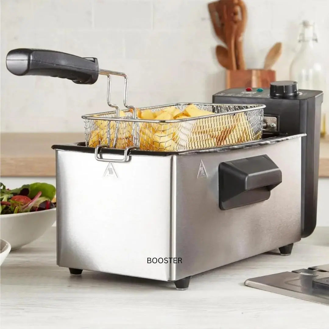 3 LITRE STAINLESS STEEL DEEP FAT FRYER  WITH ADJUSTABLE TEMPERATURE 2000W | FAMILY DEEP FRYER