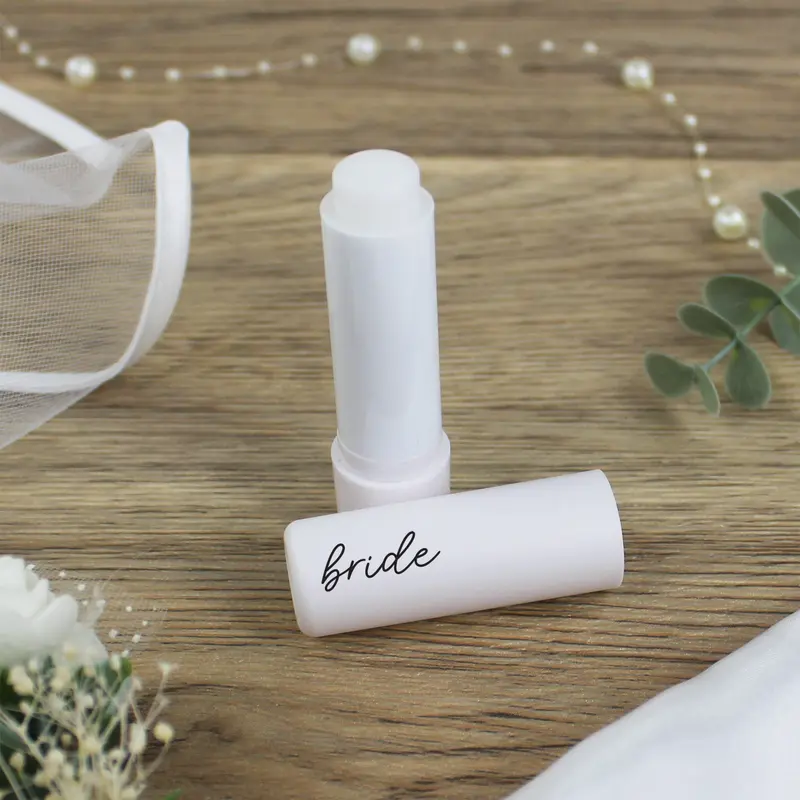 GiftsinaJiffy Black Bride Squad Lip Balms, White Bride Lip Balm, Black Hen Party Theme, Vanilla Flavour, Goody Bag Favour for Hen Do, Hen Party Bag Filler Compact Gentle Skincare Comfort 6