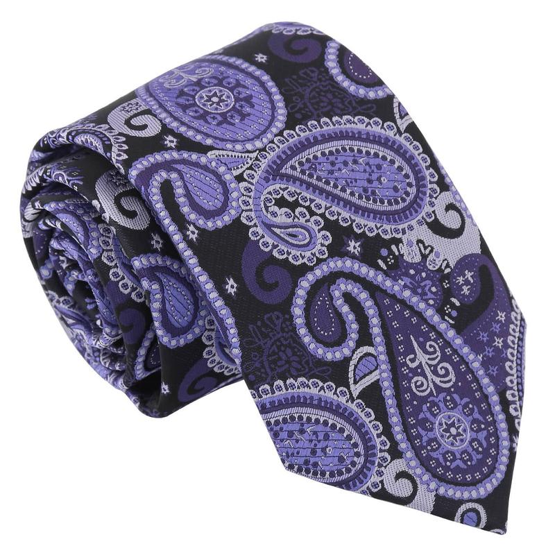 DQT Paisley Bohemian Men's Tie Perfect for Wedding Formal Attire Special Occasions 4