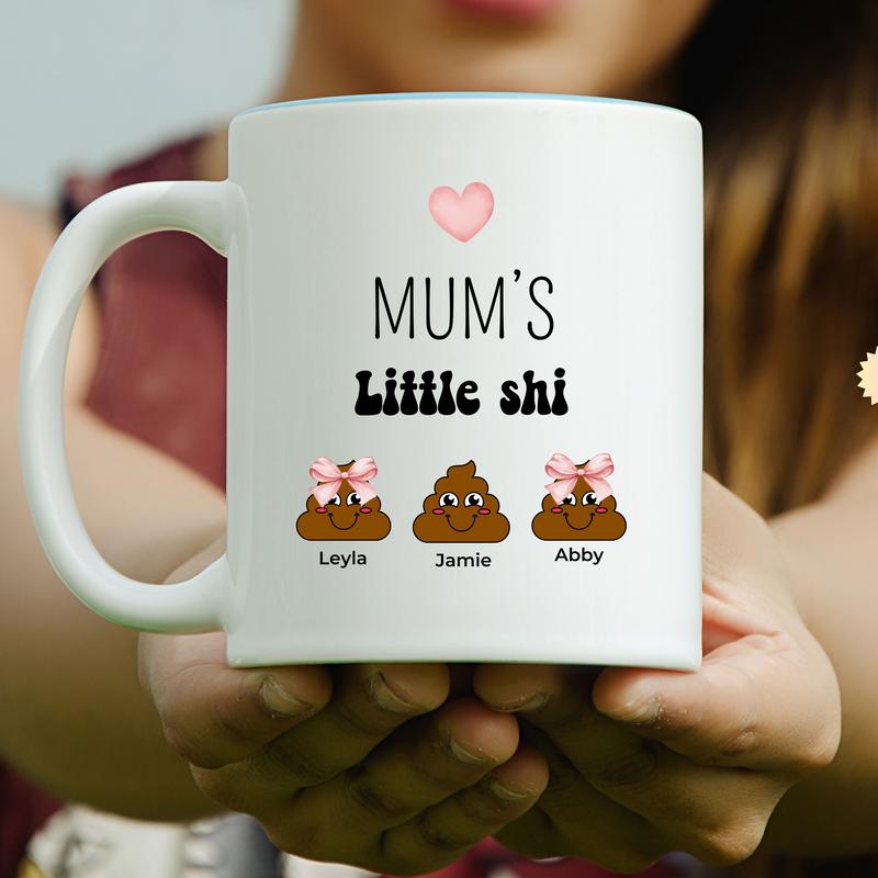 Personalised Mum's Little Funny Mug, Mother's day Gift,Present for Mum, Wife, Friend, Colleague, 11 Oz Cup Drinkware, Reusable Tumbler,mam, mom, mama For Coffee or Tea at the Office, with Coworkers Reuse Washable Ceramic mugs sweary 2