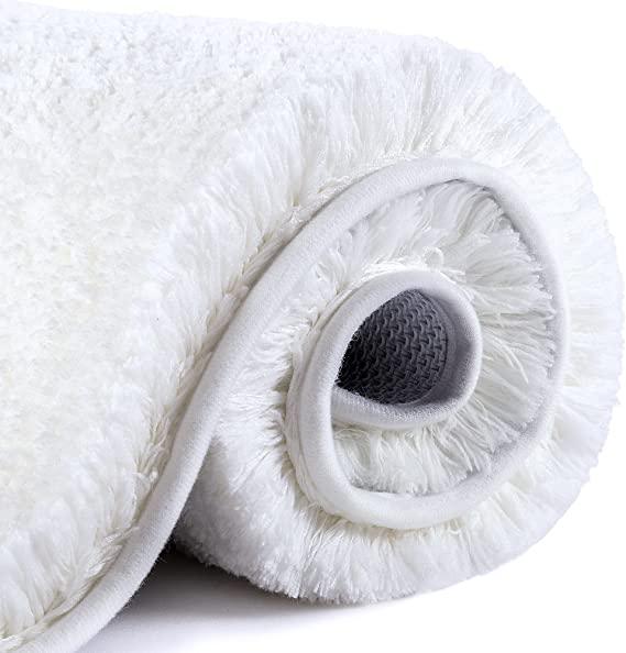 Non Slip Bath Mat Extra Large Shaggy Bathroom Rug Water Absorbent Toilet Mats Fluffy Thick Shower Decor Microfiber 5