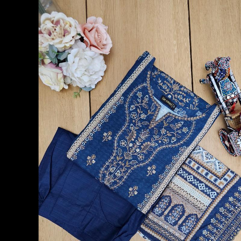 Bin saeed Embroidered Khaddar Collection With Embroidereddupatta (Small Medium Large XL XXL) 2