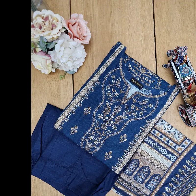 Bin saeed Embroidered Khaddar Collection With Embroidereddupatta (Small Medium Large XL XXL) 2