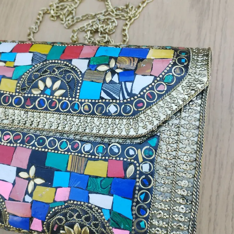 Traditional Metal Clutch for Women's Handbags 2