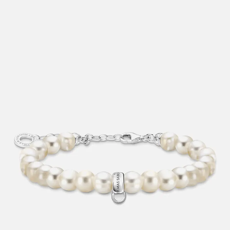 Thomas Sabo Charm Club Sterling Silver Freshwater Pearl Bracelet 0