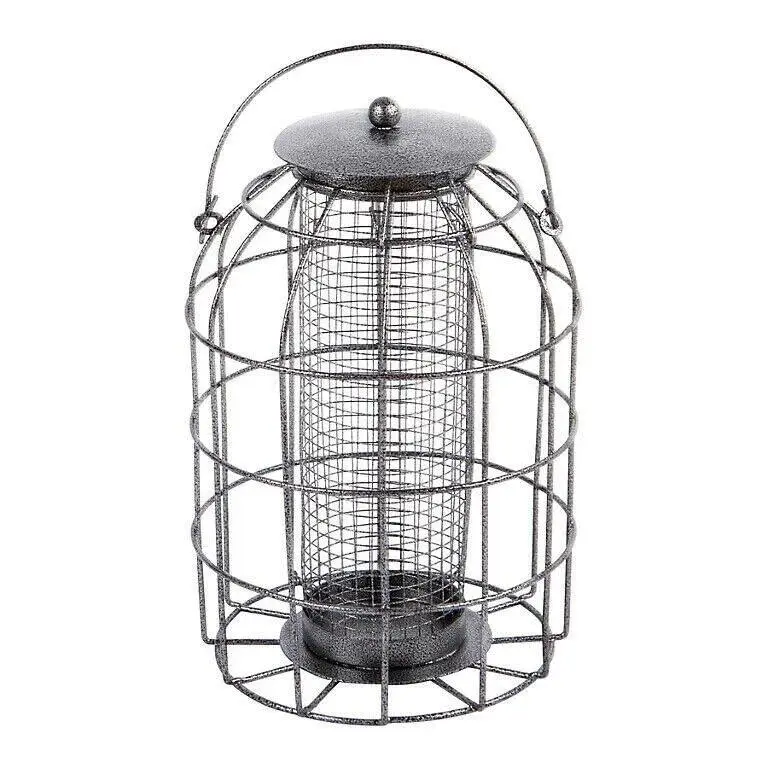 Set of 3 Squirrel-Proof Hanging Bird Feeders – Seed, Nut & Fat Ball Feeders with Sturdy Metal Cages 3