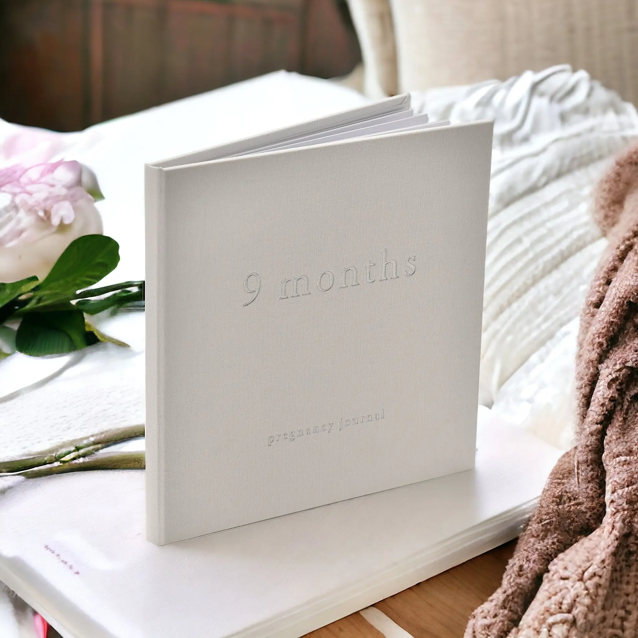 PRE-ORDER Bambino Linen '9 Months' Pregnancy Journal