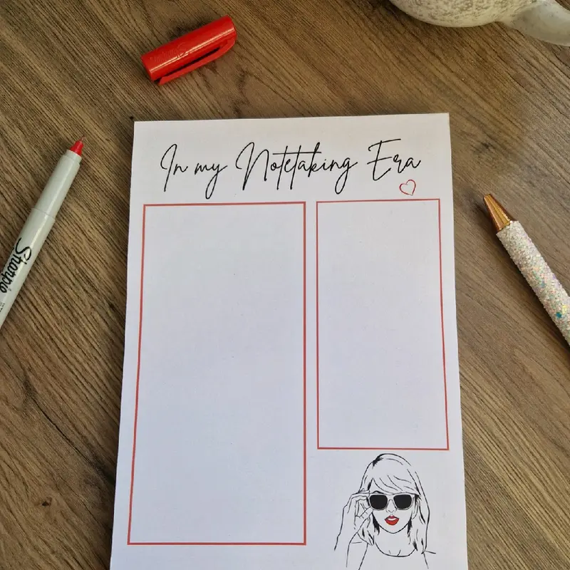 Taylor Swift Notepad A5 ~ Era ~ TS Gift ~ To-Do List Memopad ~ A Lot Going On At The Moment ~Blank Space Stationary ~ Birthday Present ~ Swiftie ~ Notebook 2