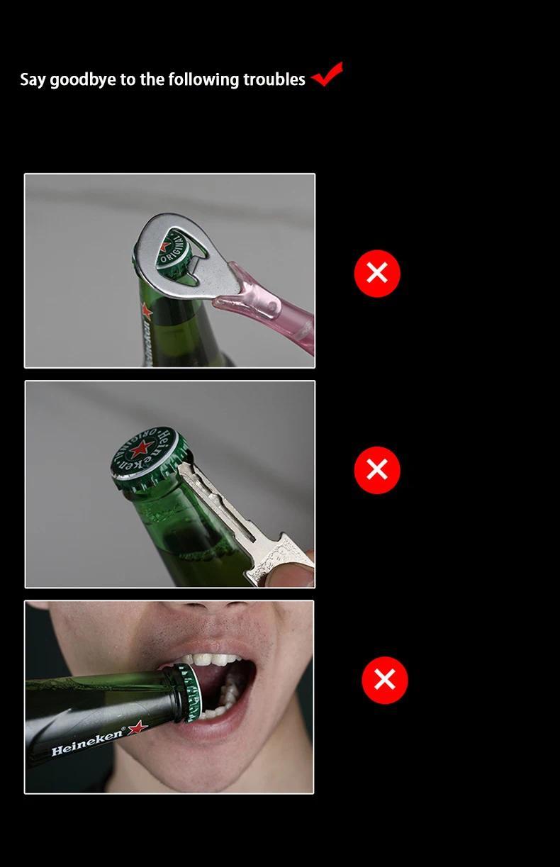 Product Introduction of Nymph Creative Magnetic Automatic Beer Bottle Opener Kitchen Stainless Steel Press Lid Beer Corkscrew Tools Portable Bar Gadgets 36