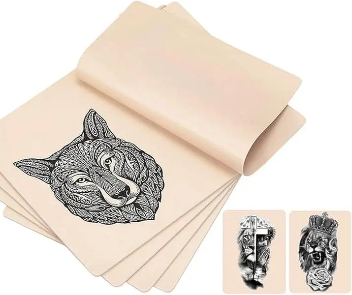 Set of 10 Tattoo Practice Fake Skin Blank Sheets Tattooing Training Tools Kit UK Cosmetics