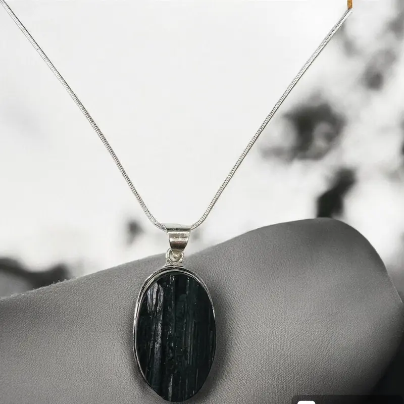Raw black tourmaline necklace ,raw crystal healing Jewellery, Gift for Him, Gift For Men, Gift For Her 5