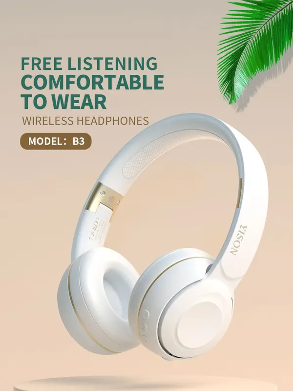 Bluetooth Headphones Over Ear, 35 Hours Playtime Wireless Headphones with Microphone, Foldable Lightweight Headset with Deep Bass,HiFi Stereo Sound for Travel Work PC Cellphone (Black/White) Electronic 3