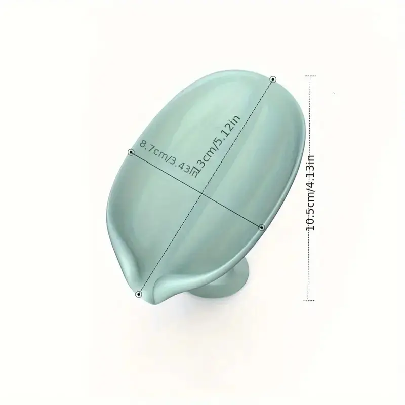 1pc Leaf Shaped Soap Holder, Shower Soap Holder, Bath Soap Box, Sponge Tray, Draining Soap Dish Plastic Accessory 2