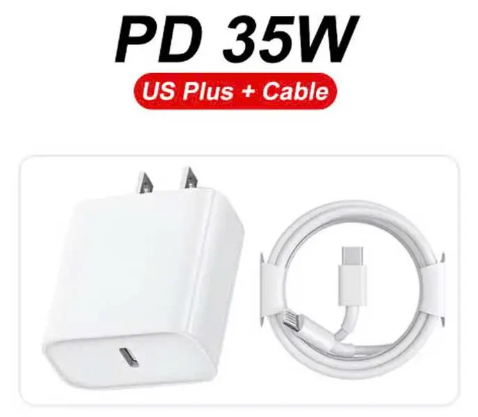 For Appl3 Original 35W Fast Charger For iPhone 14 13 12 11 Pro Max USB-C Quick Charging X XS XR 7 8 Plus Cable Phone Accessories