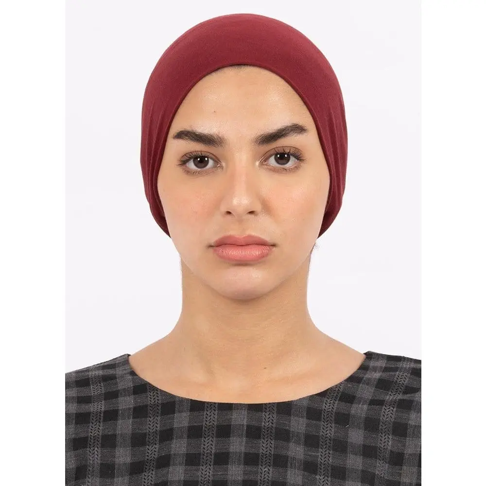 Hijab Cap Maroon Red