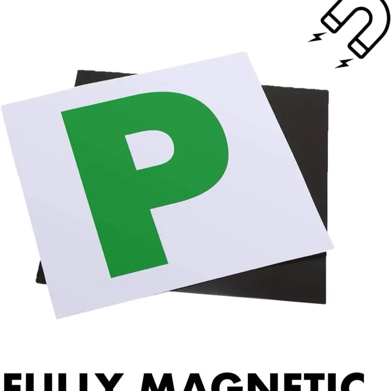 Fully Magnetic Car and motorcycle L & P Plates Red Green For New Drivers & Learners Extra Strong & Thick Learner Plates, Easy to Move Without Paint Damage But No Easy Melting or Blow off PACK OF 2 3