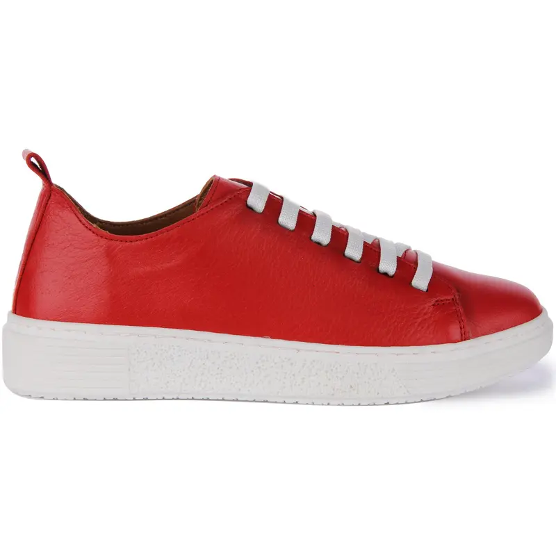JUSTINREESS England Diana Women's Lace Up Leather Smart Trainers 1