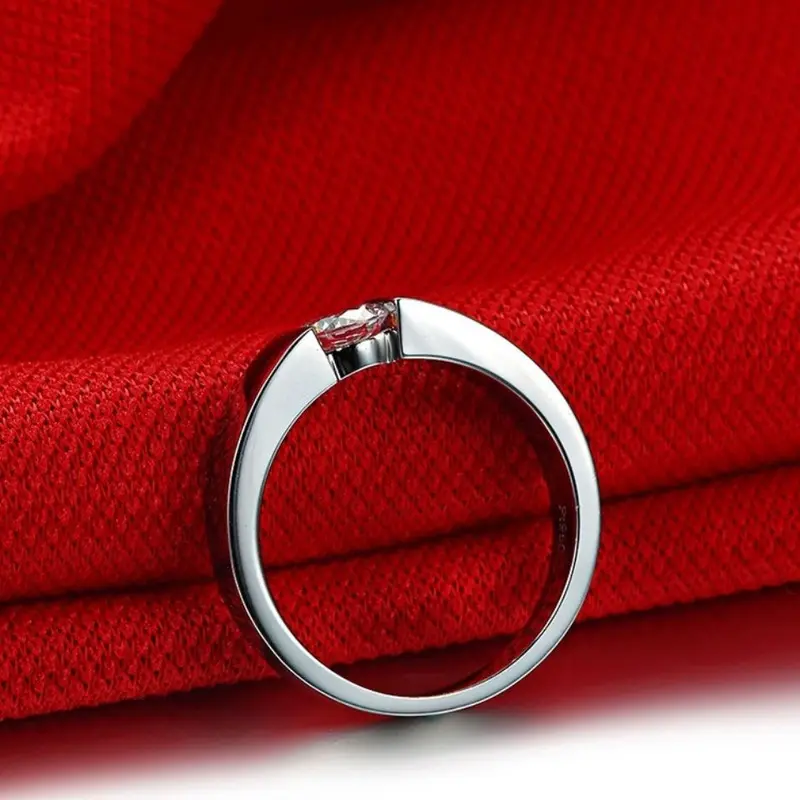 【 Gift 】 can adjust the genuine Mosan diamond couple ring 1