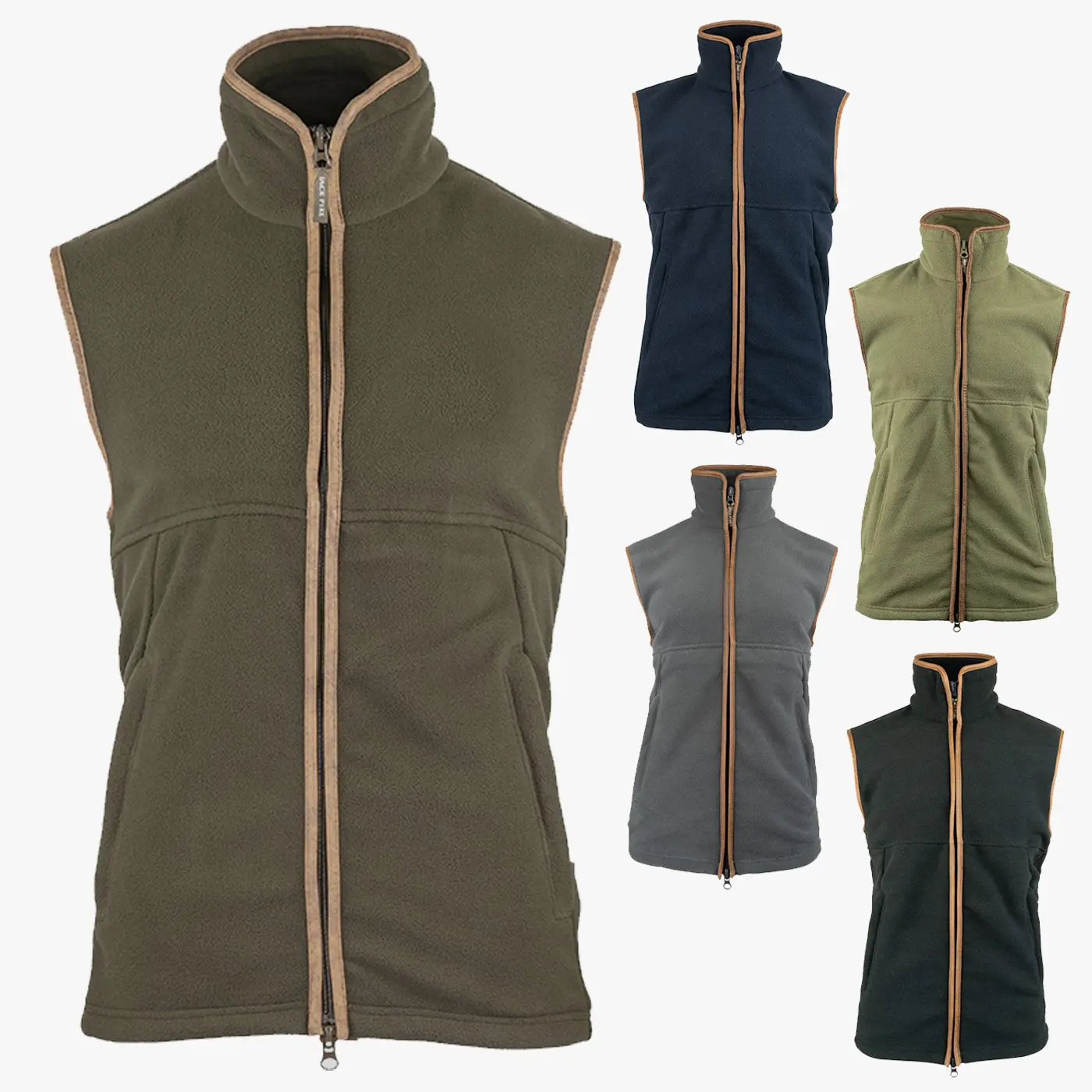 Jack Pyke Countryman Fleece Gilet for Men - Premium Stylish Thermal Fleece for Hunting Fishing Work Outdoor English Country Wear - Menswear Sleeveless Waistcoat Vest Body Warmer Traditional Tops Pockets Plain mens