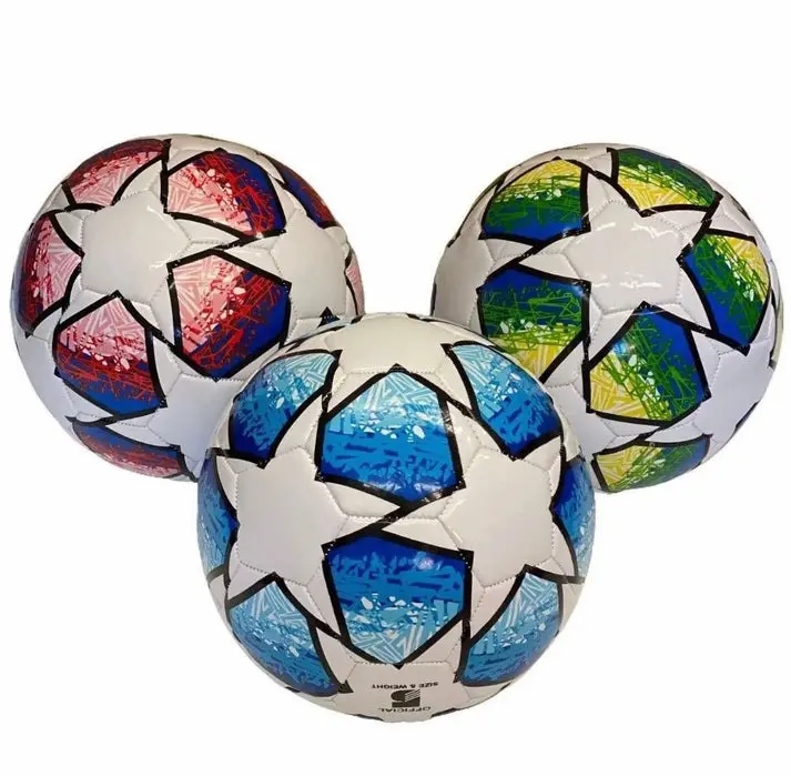Vic-mart Football Soccer Ball for all- Colorful Design - Size 5 - Indoor and Outdoor Use - Available in 4 Vibrant Colors 1