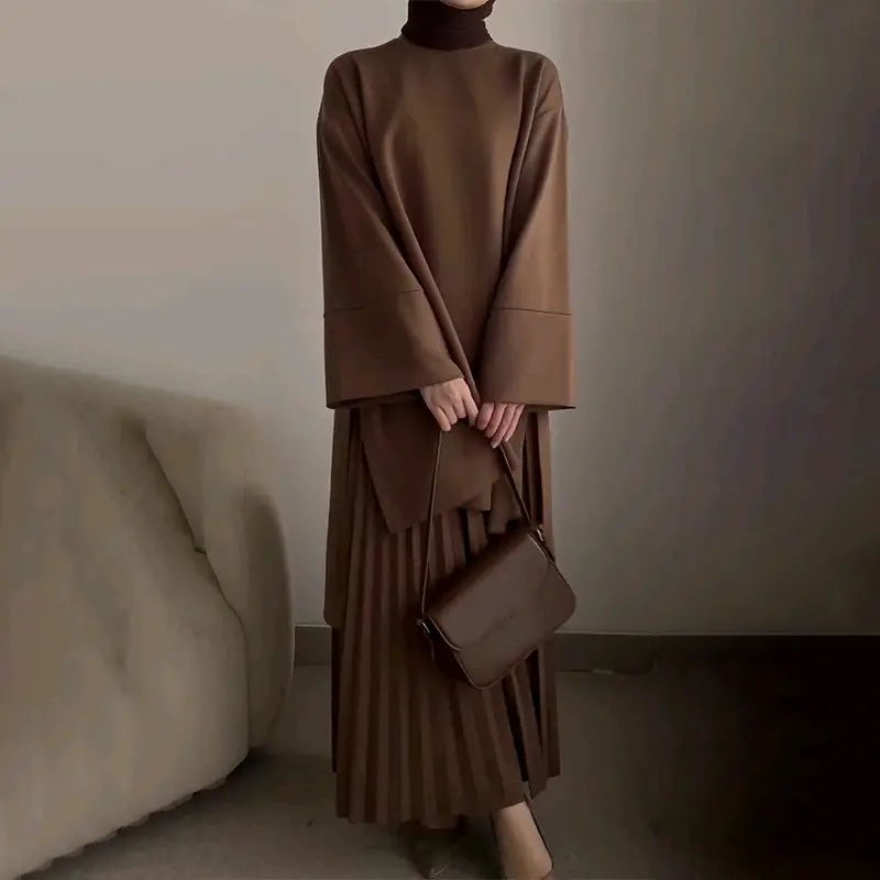 Aira - Two piece set skirt and loose retro style top Clothing Comfortable Womenswear Casual Outfit Fit