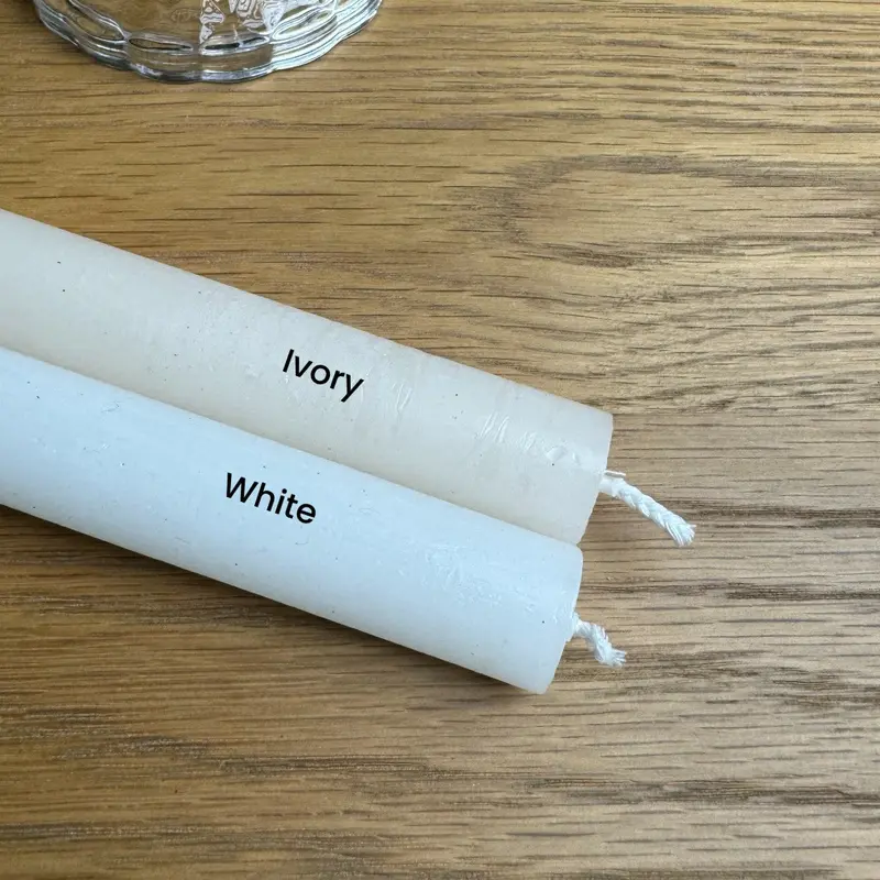 Rustic Ivory Dinner Candle 3