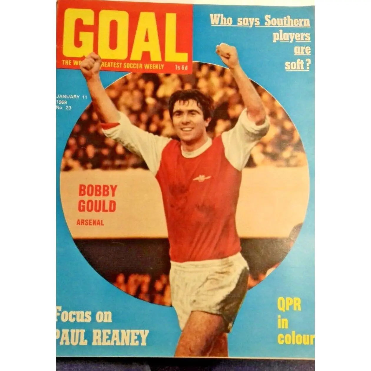 Goal Soccer Weekly Magazine No 23 January 11th 1969