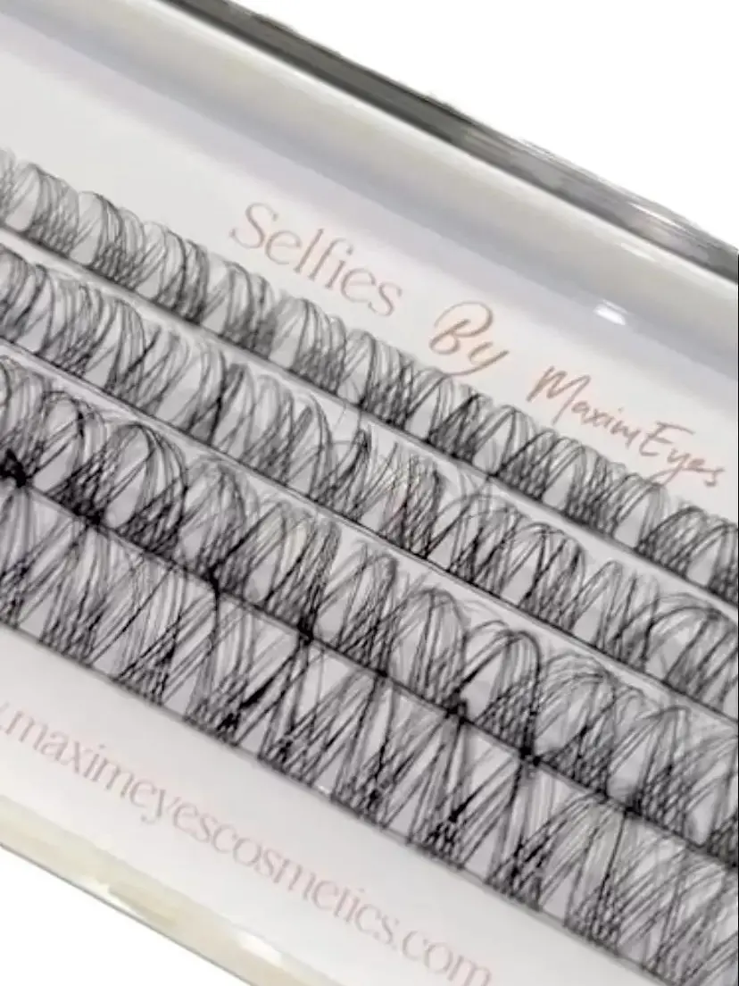 Selfies DIY Eyelash Extensions by MaximEyes  - Style Flirt .  Natural & Delicate Style with D-curl, 4 Sizes Tray, 7-Day Reusable Lashes for Makeup Cosmetic
