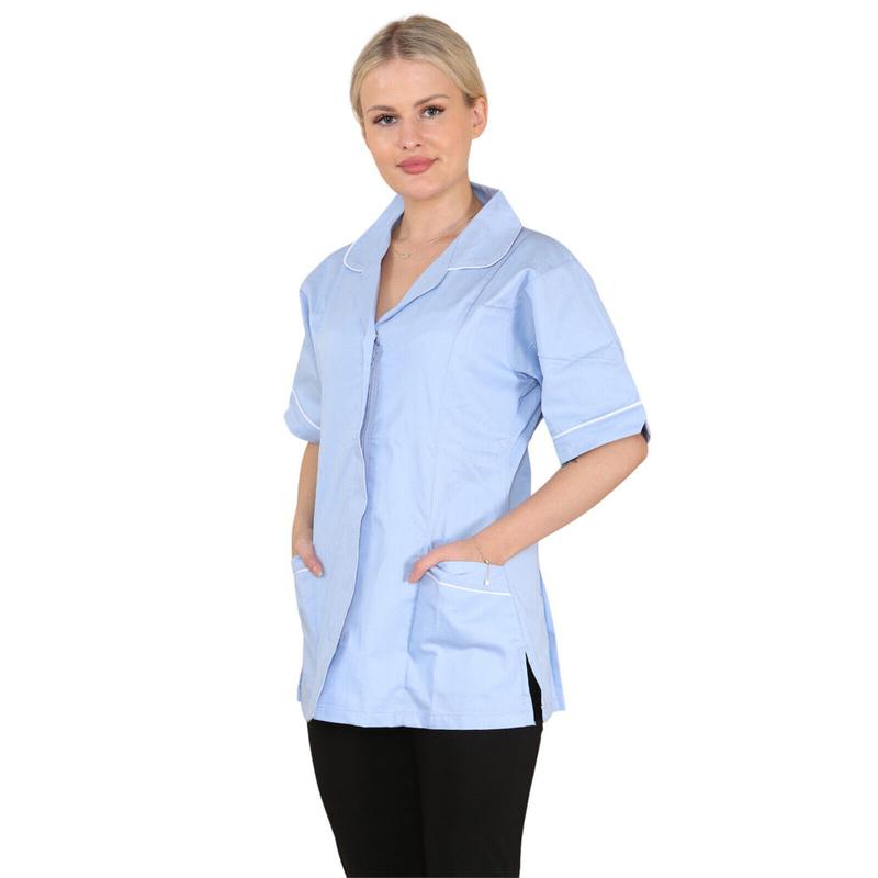 HEALTHCARE NURSING BEAUTY TUNICS WOMAN LADIES GIRLS UNIFORM CARERS SHIRTS TOP Collar Cotton 4