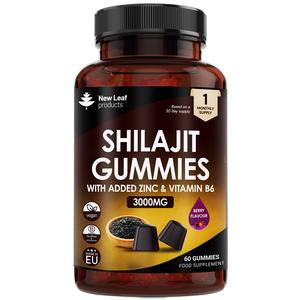 Shilajit Gummies + Zinc & Vitamin B6 - High Strength 3000mg Per Serving - 60 Berry Flavoured Vegan Gummies